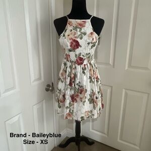 Bailey Blue women’s Floral Dress - White and Red